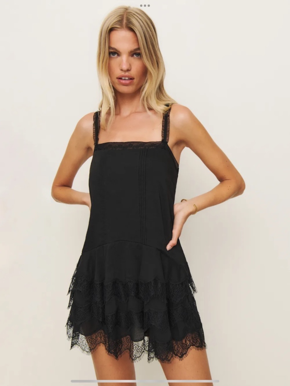 Reformation Cleodora Dress Black - Size 12